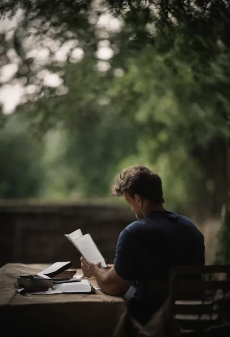 man with notebook