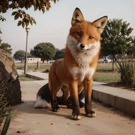 A fox making a instagram posting