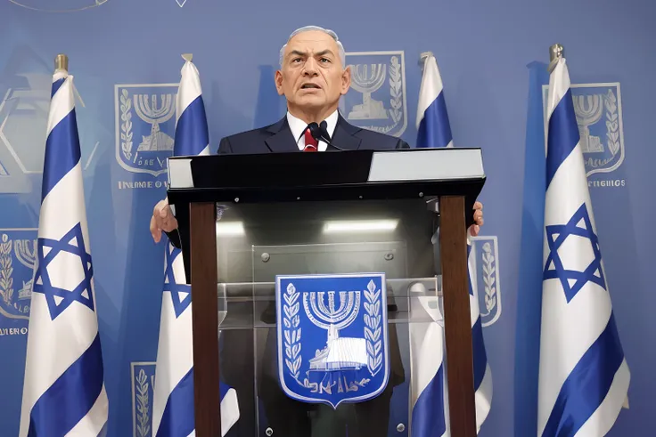 man with serious expression giving speech