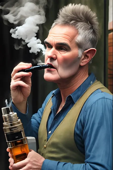 Morrissey vaping an elf bar