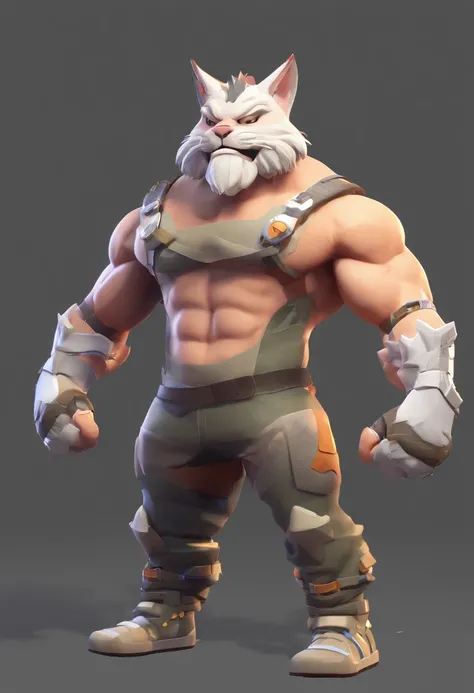 muscular meowscles_fortnite abs hairy bulge