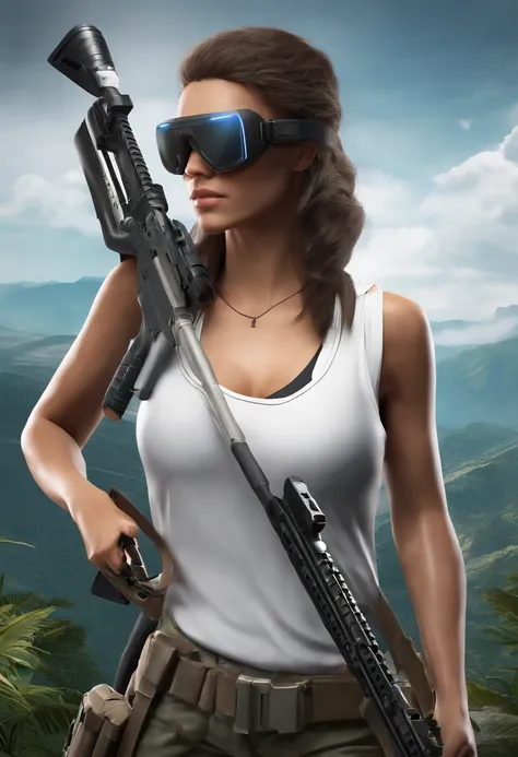 Em um jogo de realidade virtual imersiva, Its protagonist is a virtual sniper who uses a state-of-the-art simulator. This virtual ranged weapon allows you to fine-tune your aim and shot force, providing a realistic ranged combat experience