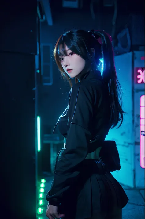 gantz, reika, tight black uniform, gantz theme, LEDs on clothes
silhouette showing, beautiful face, beautiful curves, long black hair