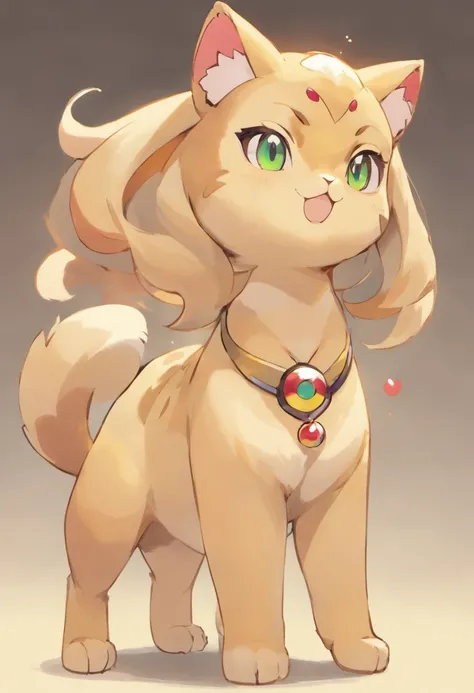 A feminine psychic type bipedal busty puma girl Pokemon Unevolved