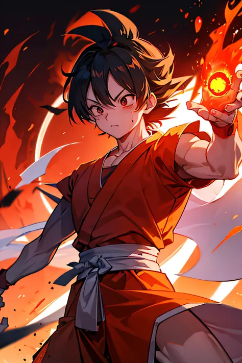 kagurabachi. goku. drip. blood and fire.