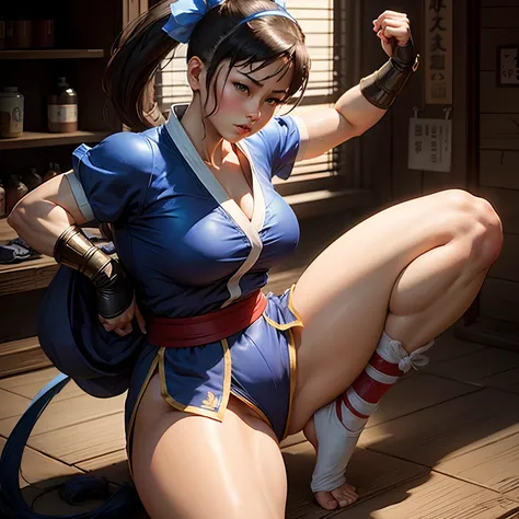 Chun LI , Street fighter game , in Japanese dojo --auto