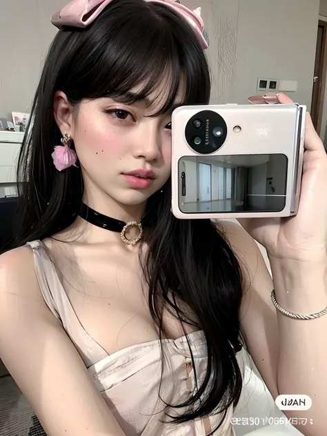 arafed woman taking a picture of herself with a camera, ulzzang, 8k selfie photograph, retrato jisoo blackpink, jisoo de blackpi...