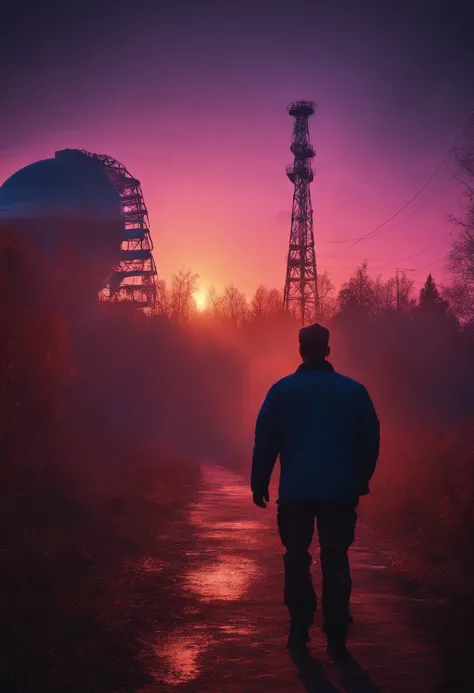 Stalker shadow of Chernobyl stalker 80s synthwave style