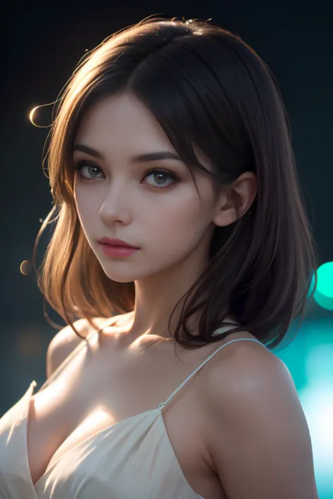 (8K, RAW photo, Photorealistic:1.25) ,( lipgloss,Glossy finish, glossy skin, Best Quality, 超High Resolution, chromatic aberration, caustics, broad light, natural shadow) Gaze at the audience with the serenity and bliss of a goddess,(Depth of field:1.6), (C...