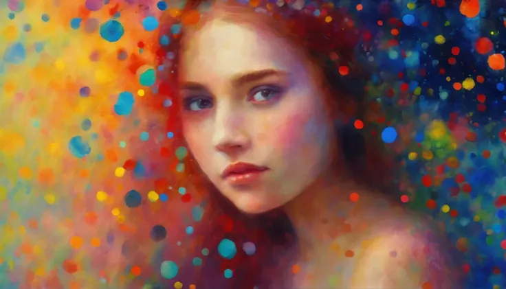 (Best Quality,masutepiece:1.2),(Bright gradient watercolor,Vibrant colors),(Dreamy, Ethereal),(multicolored background),(1girl in)