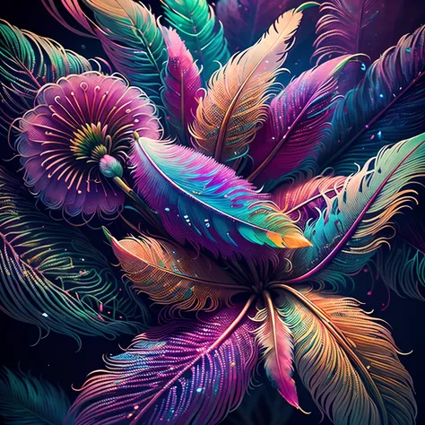 Riff Style 2 (top-quality, Best Quality, Official art, Plants and bird feathers, Beautiful and aesthetic flowers:1.2), (clematis:1.3), Extremely detailed,(Fractal Art:1.1),(Colorful:1.1)(Flowers:1.3),highest details,(Zentangle:1.2), (Dynamic Pose), (Colorf...