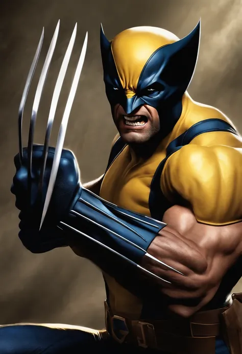 Wolverine　hero　long claws　strong con