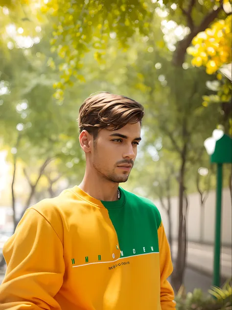 Green Orange mixed colours sweatshirt