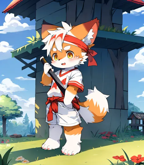 class：Red panda，Red panda，Red panda teenager，Red Panda Boy，Colorful fur，Sharp ears，Colorful fur，Colorful skin，Beast too，Orc little boy，grassy fields，lawns，standing on your feet，Attention，blue-sky，shaggy，shaggy，Colorful fur，Colorful fur，Colorful fur，Colorfu...