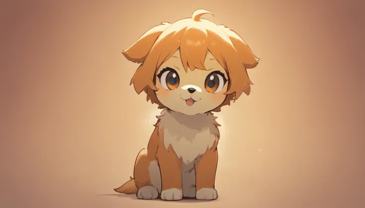 Furry Chibi Dog 3D Front and Profile