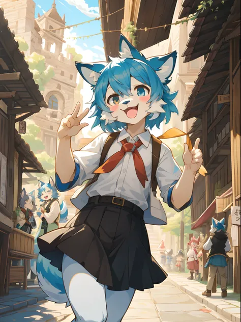 cover_page, super high resolution, detailed background, World Heritage Site, 6+boys, 6+girls, Happy, joyful, absurdres(Photos of solo travelers)(kemono, furry anthro),