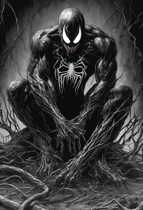 Venom symbiote attaching to Tom holland