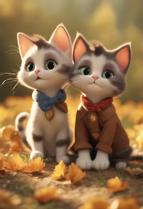 There are two cute cats, Known as a cowboy cat, Cute kittens, two headed cat, Kittens, Cats, catscatscats, and cute cats. They sat together in the field, wearing farm clothes. They are cute in the style of 🍁 and 🍂, And is the cutest of all. They are known ...