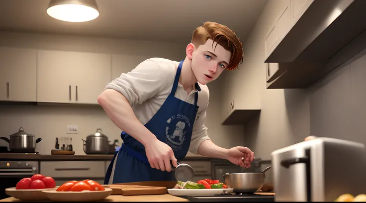 tom Holland in the kitchen