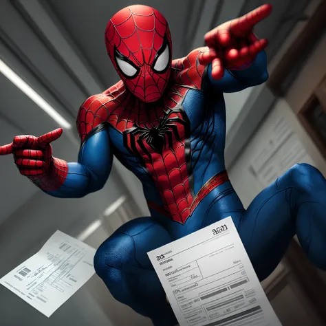 Spiderman does his tax return