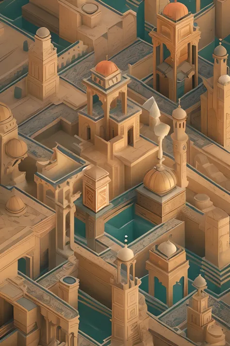 a masterpiece，monument valley，complex geometric configurations，ultra - detailed, a high resolution, the is very detailed,best qu...