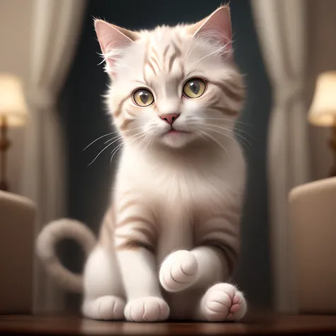 (pearl texture), (a cat), (super detail), (movie light), showing the image of a cat with perfect texture, and the overall picture quality is super high.