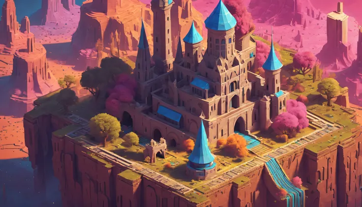 The White Crow Princess searches for the lost Ancient Raven AI in Monument Valley，Monument Valley is a futuristic castle in the medieval style，There are a lot of stairs and mechanisms inside，Intricate staircase，Sparkling treasure，A castle built with blocks...