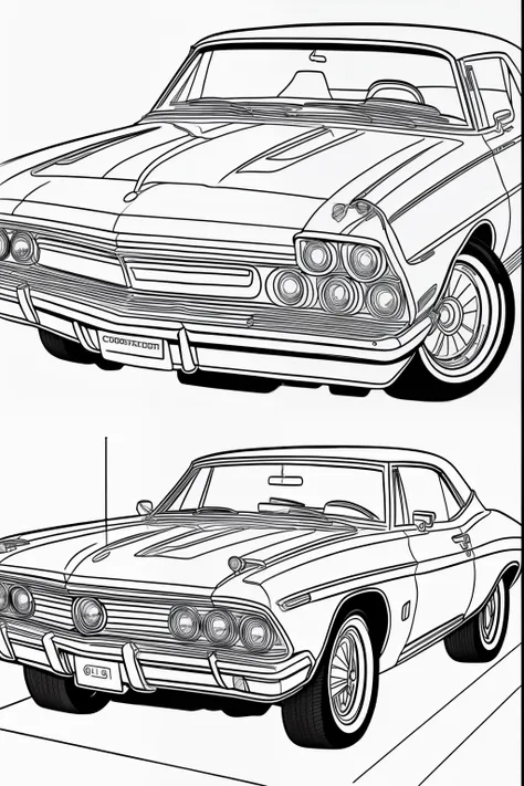 coloring page of a car