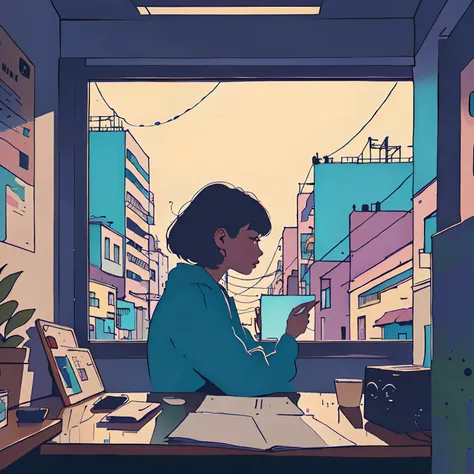 lofi music illustration