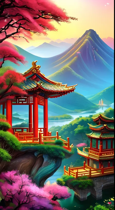 Welcome to the Chinese scene without people, onde a beleza e a tranquilidade do oriente se fundem em um ambiente cativante. In this scenario, Youll be transported to a dazzling world painted predominantly red – the color of love, da prosperidade e da boa s...