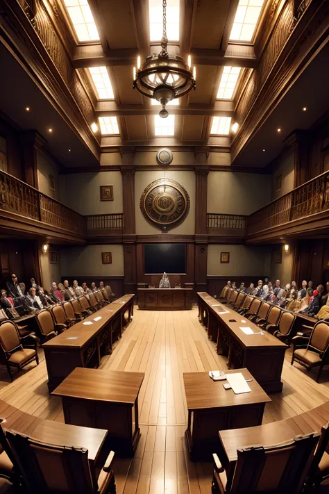 Steampunk council chamber