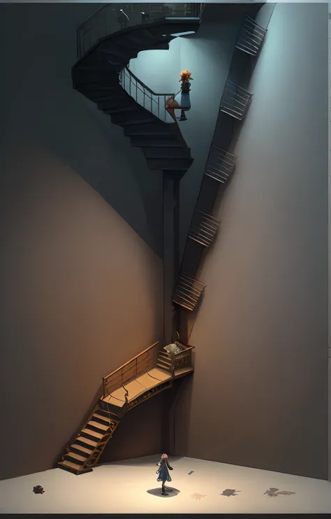 The stairs blend perfectly with the pictures：1.5