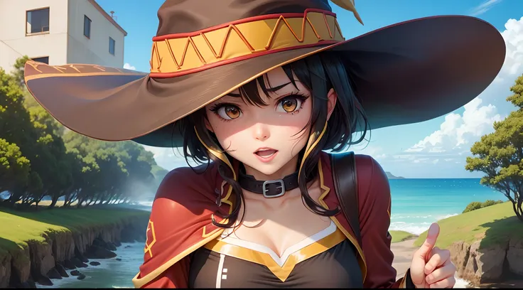 crie uma imagem da megumin gozando