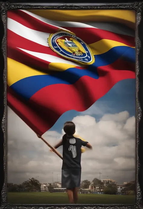 Colombian with small hair waving Corinthians flag