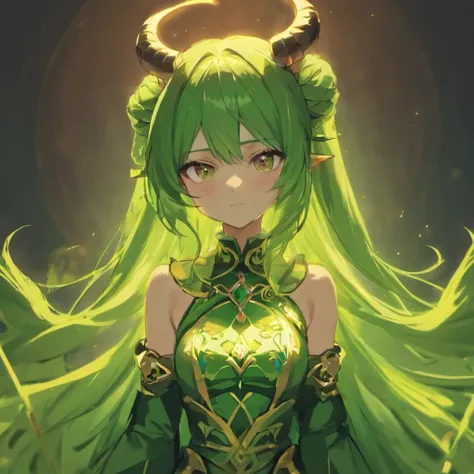 Anime - style image of a woman with horns and green eyes, beautiful succubus, Sukkubus im engen kurzen Kleid, demon anime woman, Sukkubus | mittelalterlich, Sukkubus, Shadowverse-Stil, 2. 5-D-CGI-Anime-Fantasy-Kunstwerk, Goddess of the Underworld, a very b...