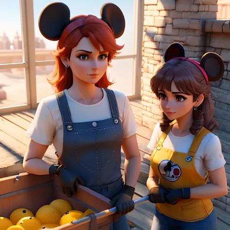 Manual work manual labor rute and ana 3d disney cartoon