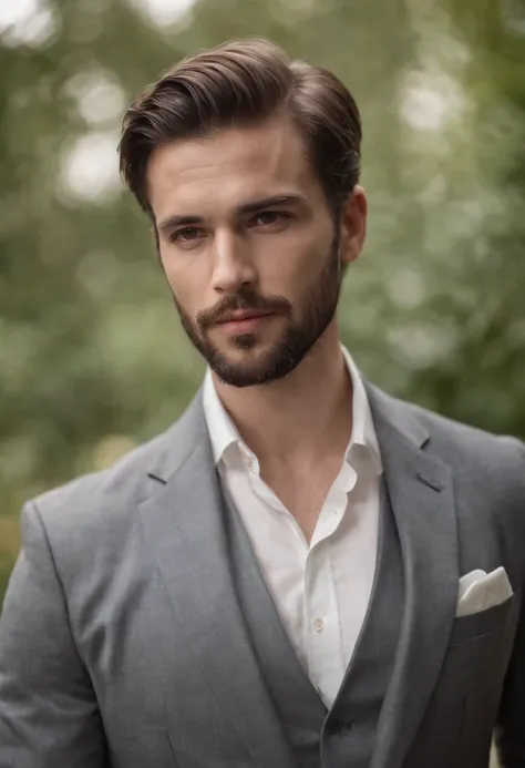 Precioso hombre de traje , Hermosa barba , Hombre sexy ejecutivo, Terno por lo tanto