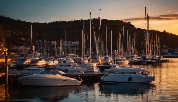 Harbor Marina at sunset