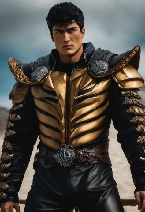 Guts From the manga Berserk wearing the scorpion jacket from the movie Drive/ super ultra realistic