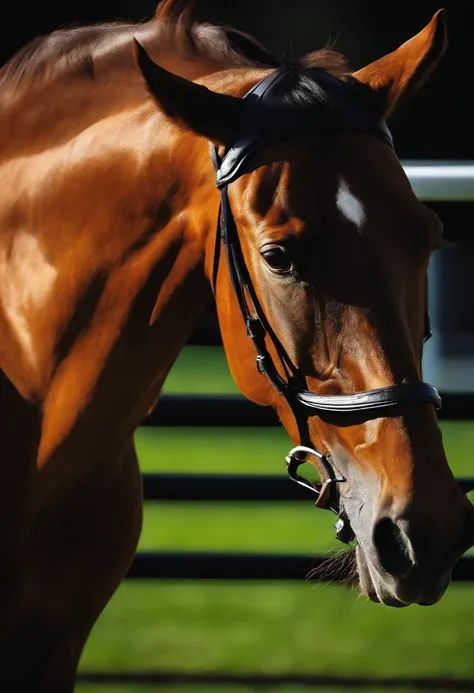 racehorse、racecourse、In front of the goal