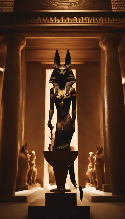 Anubis teniendo sexo con sekhmet y bastet mirando