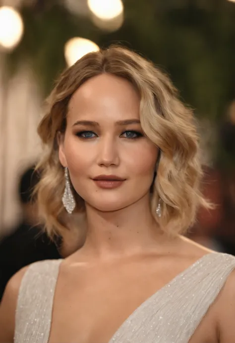 American actress Jennifer Lawrence(ผู้หญิงเปลือยกาย), (Girl without clothes), bedroom, Good light 8k, bright skin, Extra Focus, Beautiful, (No skirt), (), (huge breast), (Beautiful annoyance.) Full naked body, Fair-skinned, No clothes, 8k, super detailed.,...