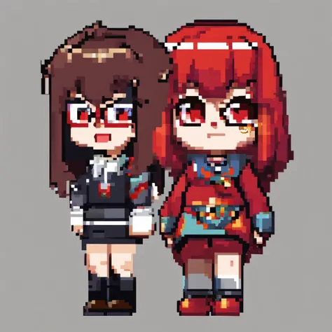 1girl,fullbody,((chibi)),((red-framed)) (under-rim) glasses, 
red eyes,12 years old, (side swept bangs:1.8), asymmetrical bangs,red hair, short hair,simple background,idol clothes