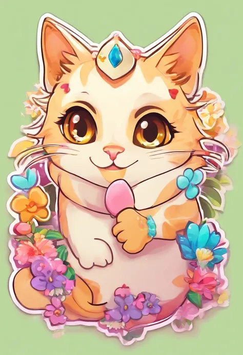 gato animado sticker hd