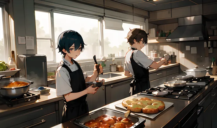 Boys cook