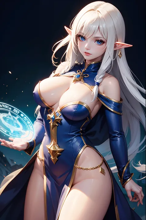 1girl, arcane sorcerer, medium breasts, high elf, magic globe, magic circle, epic details, ultra detailed artwork,