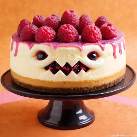 Cheesecake Monster、Halloween Cheesecake Monster、Halloween、Halloween、Halloween、cheesecake、Baked Cheesecake、Raspberry cheesecake、