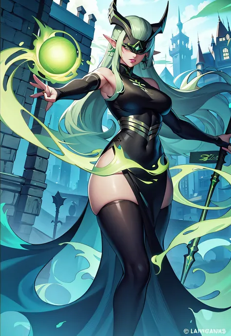 a woman in a black and green outfit holding a green ball, style artgerm, extremely detailed artgerm, style of artgerm, artgerm style, artgerm comic, artgerm lau, in the style artgerm, ig model | artgerm, as seen on artgerm, artgerm and rossdraws