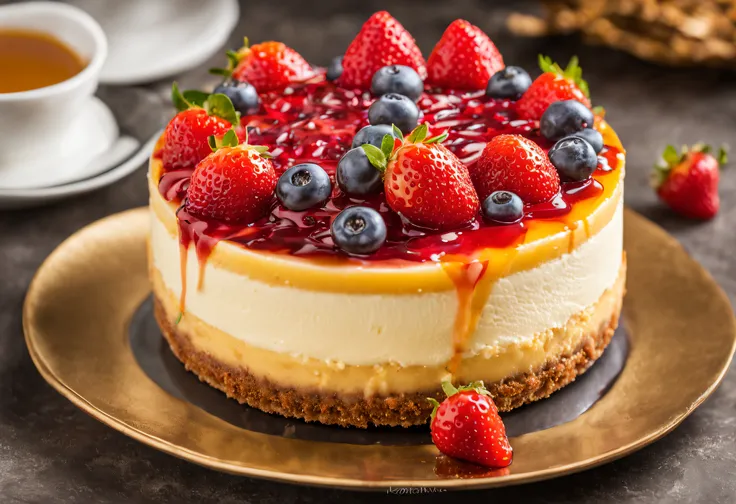 beautiful delicious cheesecake,slice of cheesecake,creamy texture,rich flavors,buttery crust,decadent dessert,dessert lovers,food photography,vibrant colors,luscious toppings,mouthwatering,indulgent treat,tempting dessert,irresistible aroma,delicate presen...