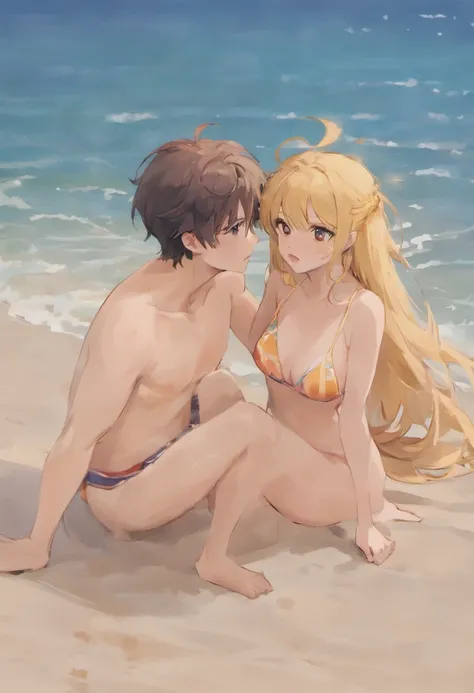 NSFW - photograph of beautiful 18 year old couple, on beach, "Am I sucking your dick well? Deeper please"